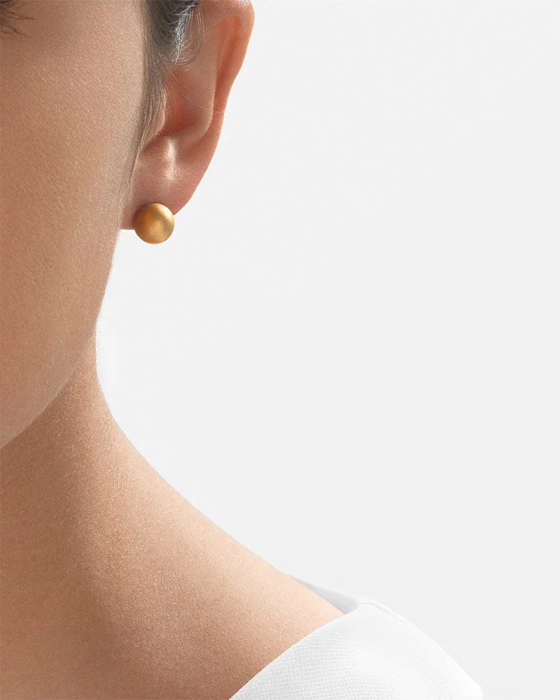 24Kt Gold Orb Stud Earrings - Image 3