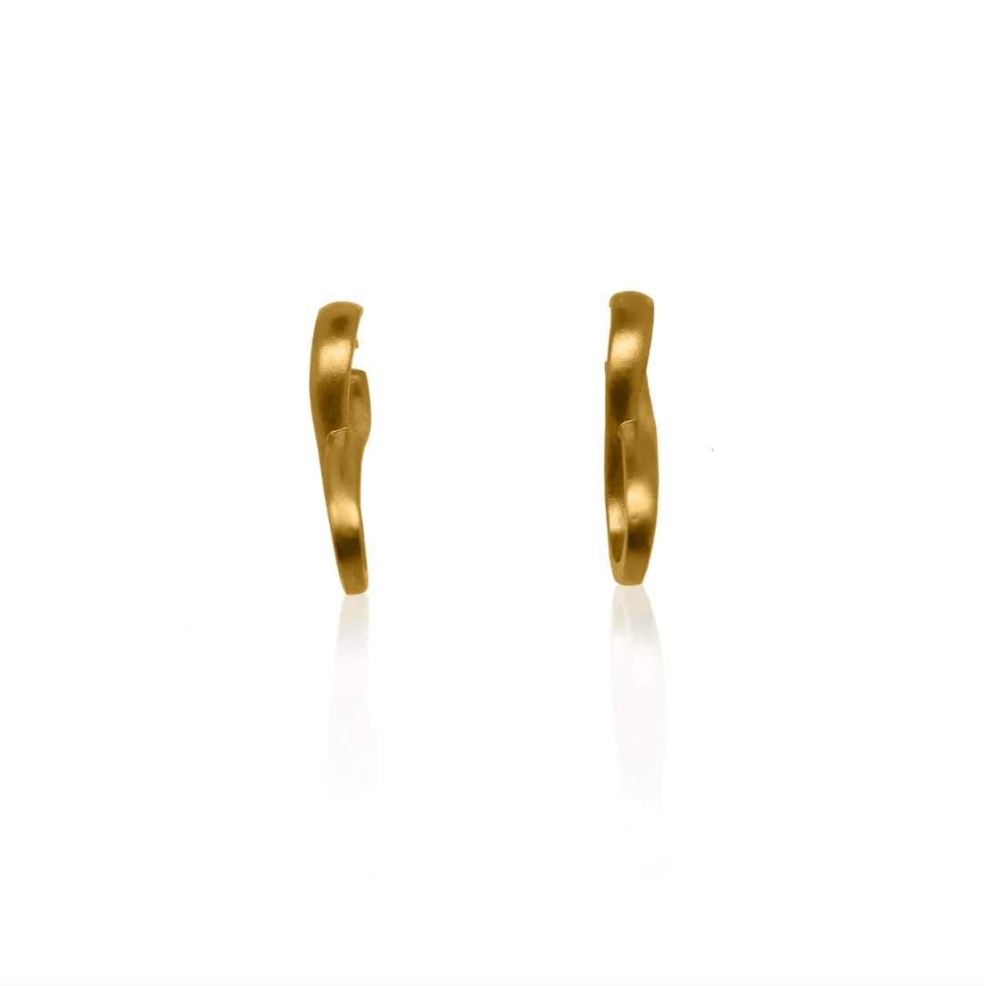 24Kt Gold Figure Eight Earrings - Image 2