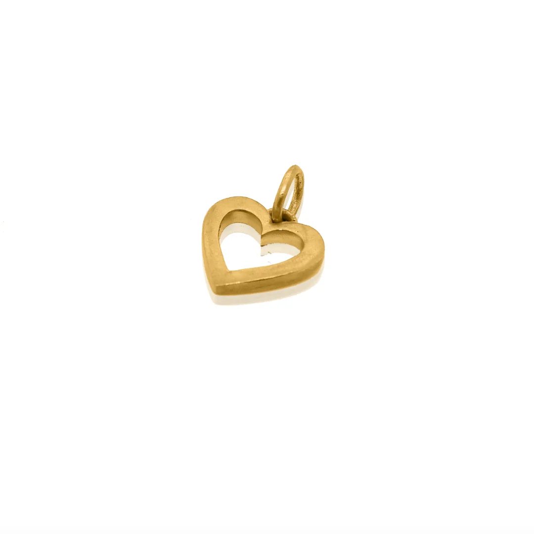 24Kt Gold Heart Charm - Image 2