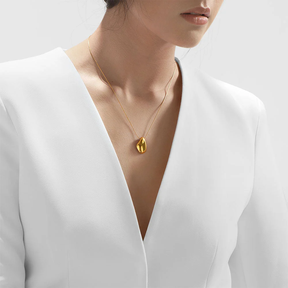24kt Gold Molten Orb Pendant - Image 4