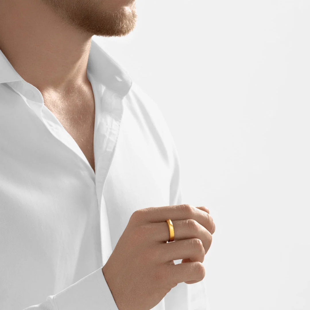24Kt Gold Ridge Ring - Image 4
