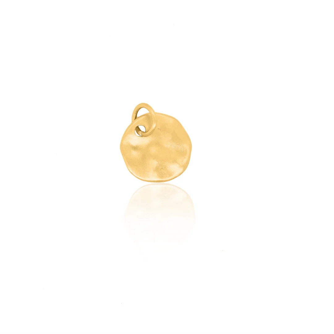 24Kt Gold Soft Hammered Charm