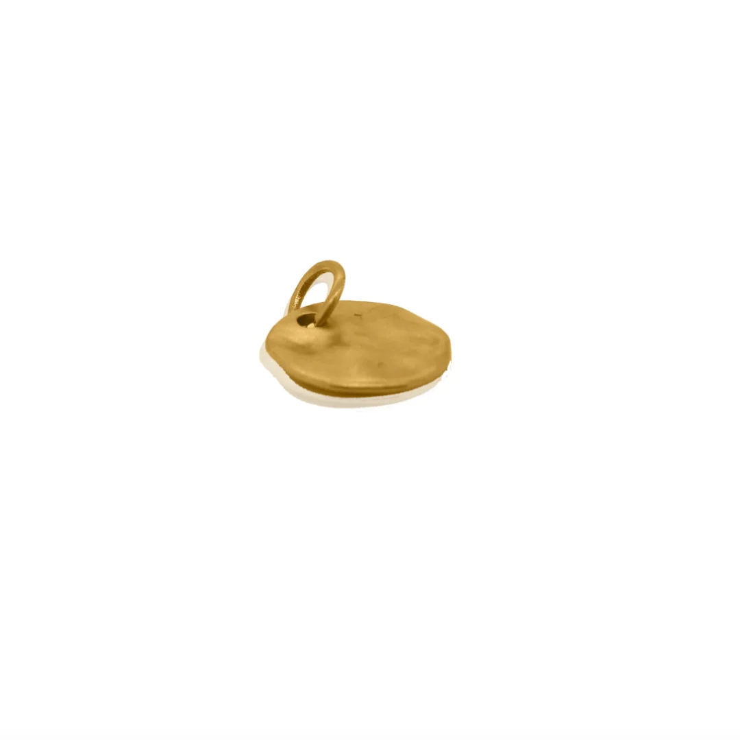 24Kt Gold Soft Hammered Charm - Image 2