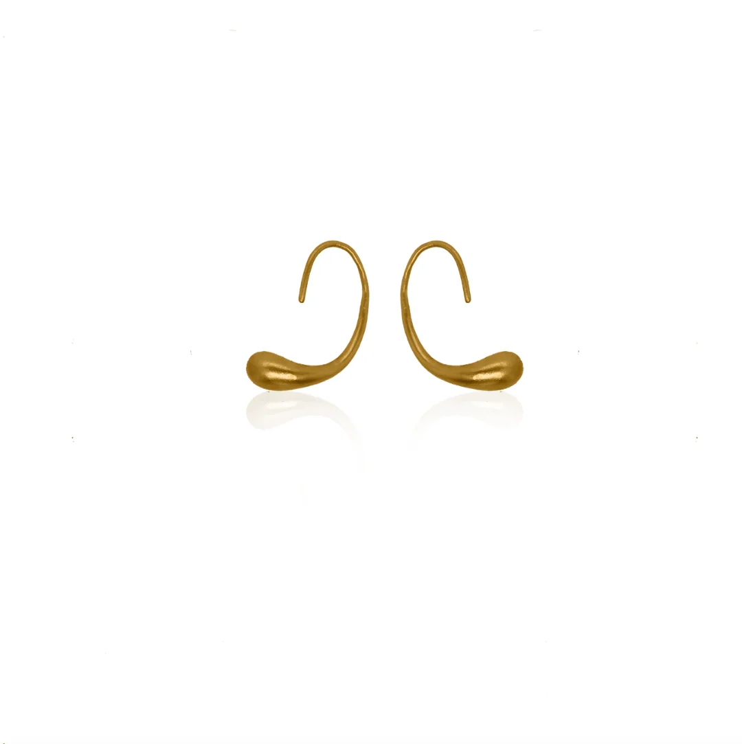 24Kt Gold Water Droplet Earrings - Image 3