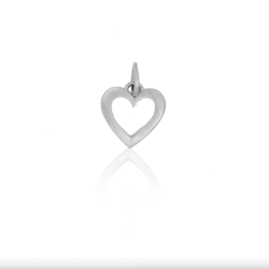 24Kt Platinum Heart Charm - Image 2