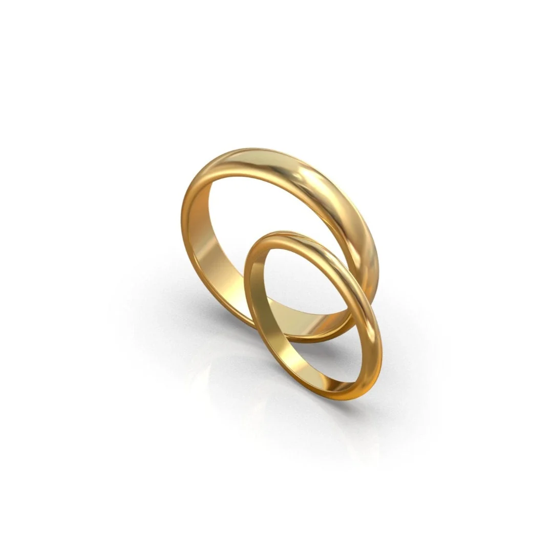 24Kt Gold Curved Men's Ring - Image 3