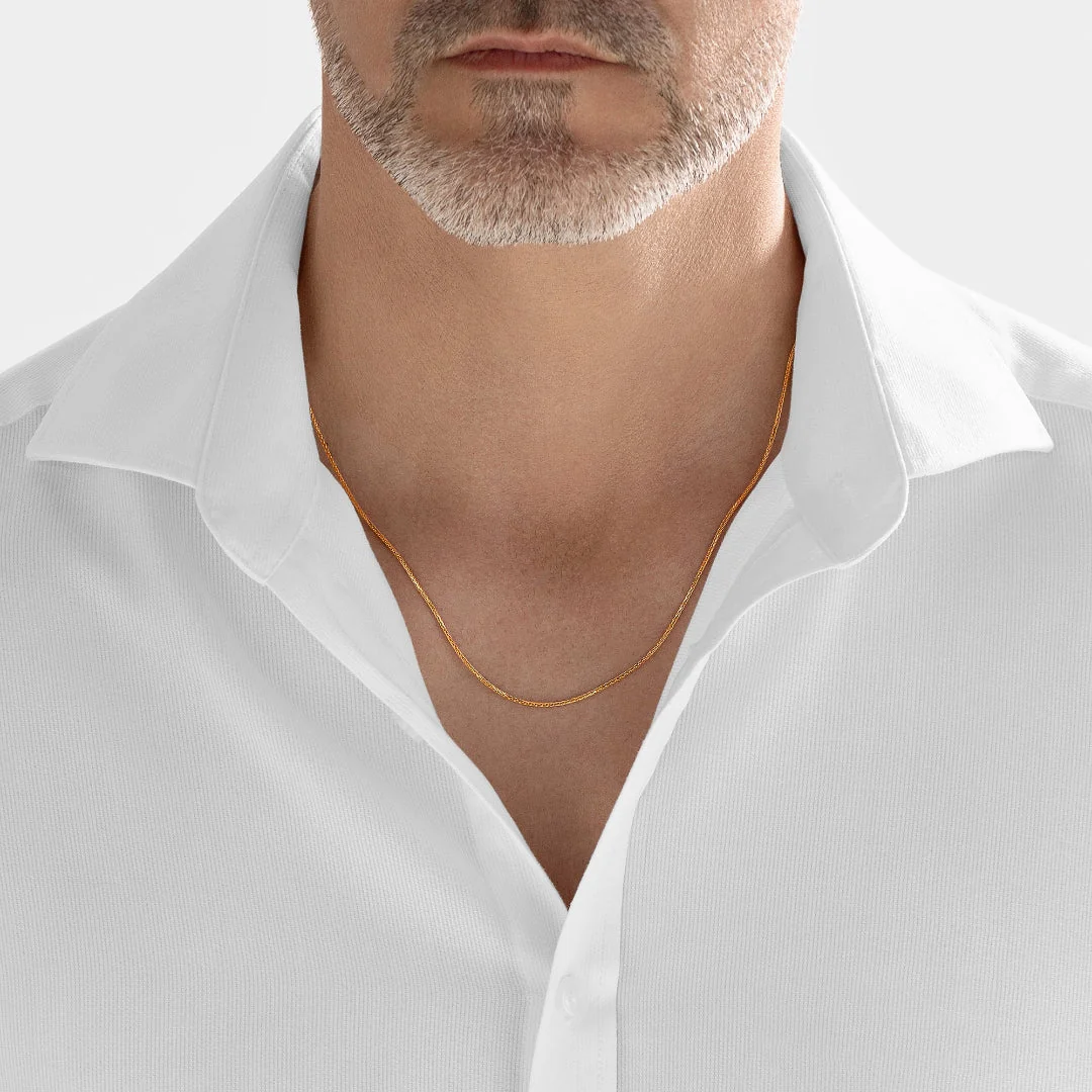 22Kt Gold Wheat Chain Necklace - Image 4